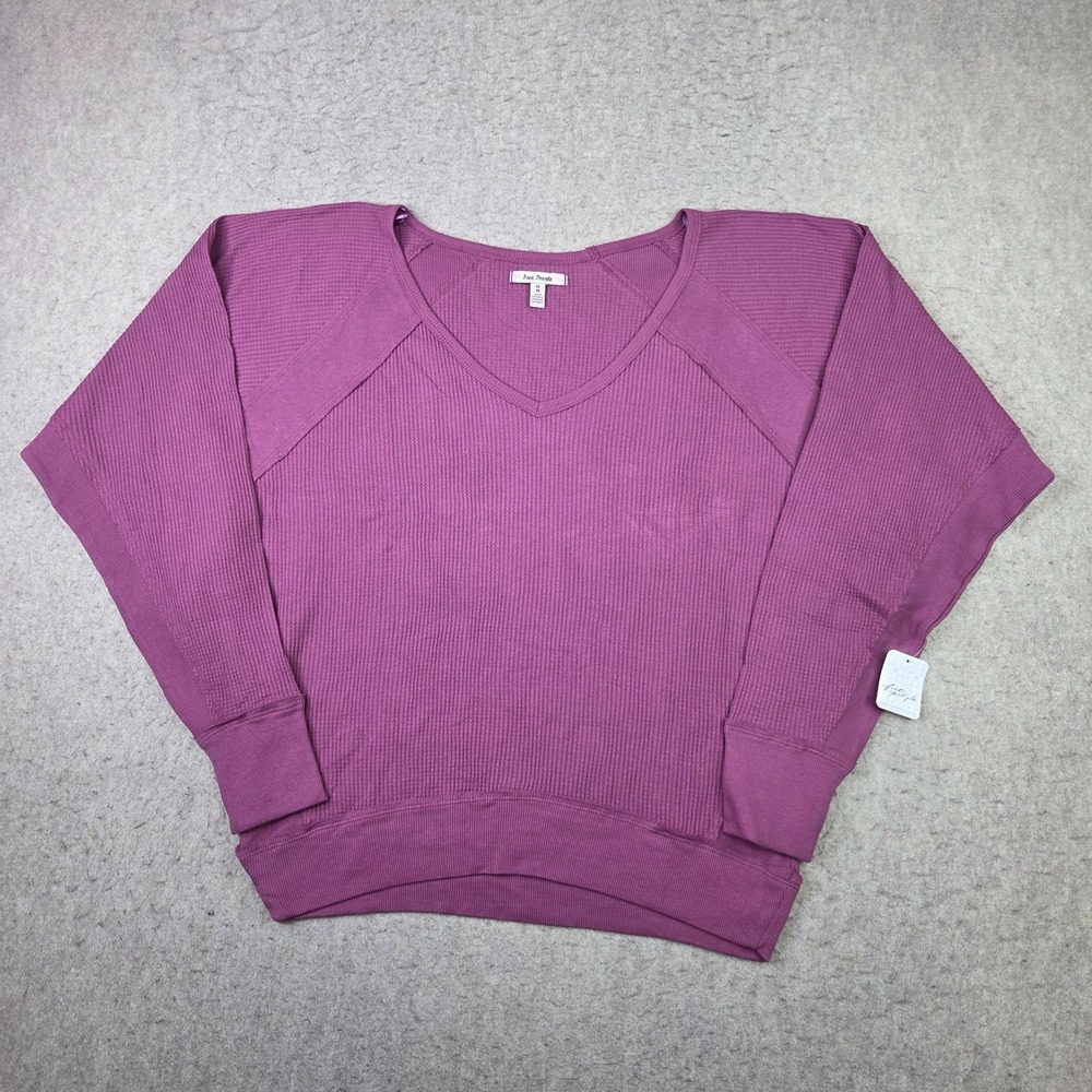 Free People Mulberry Pullover Ribbed Sweater Womens M Oversized NEW